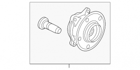 Front hub left Hyundai Santa FE 19-23 AWD