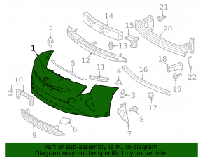 Front bumper bare Toyota Prius 50 16-18