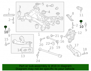 Upper rear right control arm Acura MDX 14-20 with ball joint