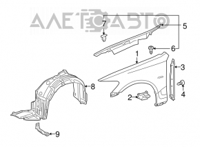 Front left fender Lexus GS300 GS350 GS430 GS450h 06-11