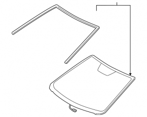 Windshield Toyota Camry v40 07-11 usa, type 2, air along the edge, in glue