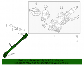 Steering cardan shaft Kia Niro 20-22