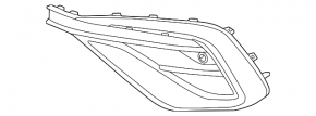 Lower grille front bumper left VW Tiguan 22-24 structure