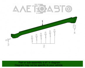 Left threshold Jeep Grand Cherokee WK2 14-22 structure