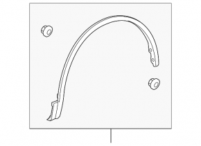 Front right arch trim for Infiniti FX35 FX45 03-08