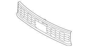 Upper grille of the front bumper of Mitsubishi Outlander 22-25 for camera and radar, structure