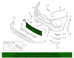 Mitsubishi Outlander 22-25 front bumper upper grille for camera and radar