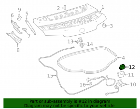 Trunk lid lock bracket Lexus IS250/350 06-13