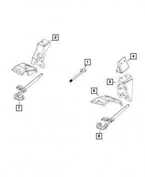 Front bumper hook left Jeep Compass 19-21 Trailhawk