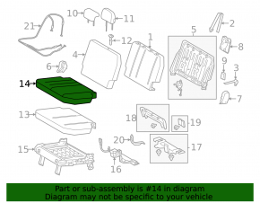 Rear seats, 3rd row, Toyota Sienna 11-14, gray velour, mechanical