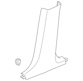 Cadillac CTS 14-19 lower right center pillar trim, brown