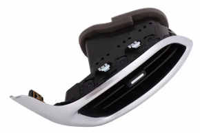 Chevrolet Equinox 18-24 black and chrome front panel air vent deflector, center right