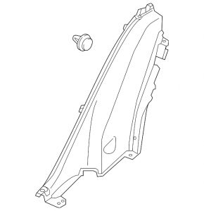 Rear pillar trim lower right Hyundai Elantra AD 17-20 black, broken mount
