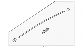 Roof trim right Hyundai Veloster 12-17 without sunroof