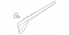 Kia Sorento 21-26 HEV, PHEV front left door molding, chrome