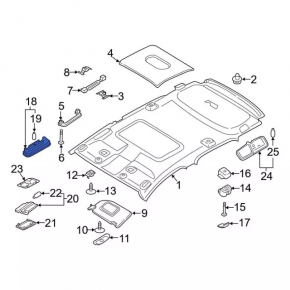 Front light Ford Ecosport 18-22 under sunroof, grey