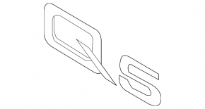 Emblem badge rear "Q5 80A" Audi Q5 80A 18-24 chrome