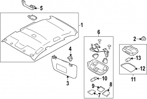 Front right ceiling handle for Subaru Forester 2025-26