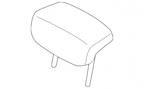 2nd row central headrest for Porsche Macan 15-18, black leather