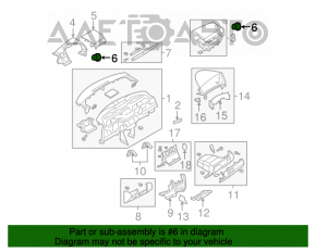 Left air duct Mazda3 03-09 HB