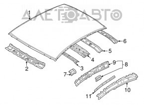 Metal roof Mazda 3 14-18 BM without hatch, sawed off