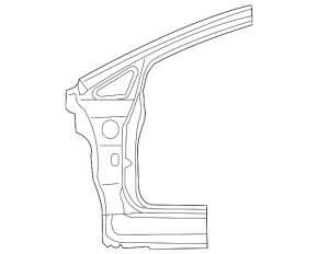 Front right quarter Mazda CX-7 06-09 red with central pillar, dented, bumps