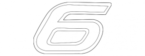 Emblem inscription 6 trunk lid Mazda 6 18-21