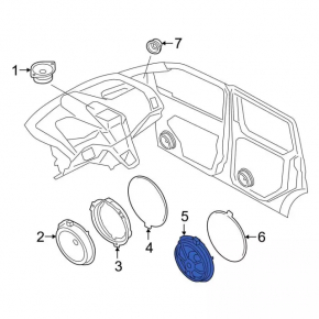 Speaker door rear left Ford Ecosport 18-22 Bang & Olufsen