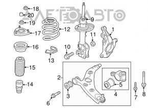 Front left shock absorber Mazda CX-5 13-16
