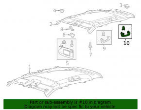 Ford Escape MK4 2020-22 rear left ceiling handle, gray
