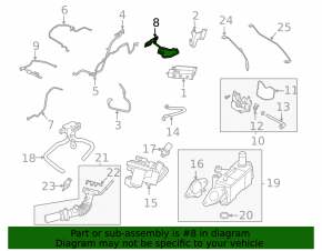 Fuel vapor pressure sensor for Ford Escape MK4 2010 hybrid, with tube