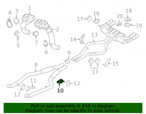 Exhaust pipe bracket front left BMW X5 F15 14-18 4.4T with rubber