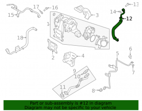 Turbine cooling pipe intake Hyundai Elantra 21-26 1.6