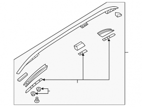 Roof rails 2pcs Volvo XC90 16-23 chrome