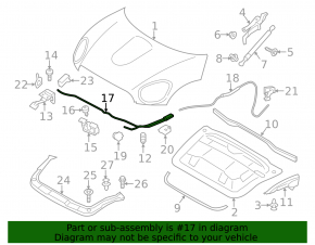 Bonnet Release Cable Mini Cooper Countryman R60 10-16