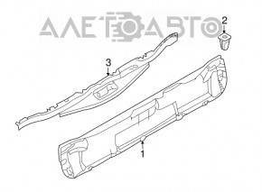 BMW X5 F15 14-18 black main lower tailgate trim