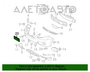 Front License Plate Area Lexus RX350 RX450h 10-12