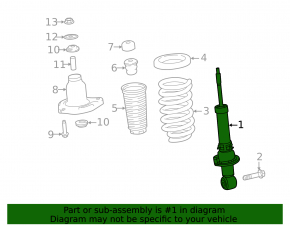Rear left shock absorber for Honda Ridgeline 2017-2025