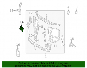 Right fender bracket for Lexus GX460 10-23