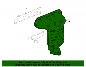 Exhaust manifold with catalytic converter Chevrolet Volt 11-15