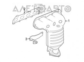 Exhaust manifold with catalytic converter Chevrolet Volt 11-15