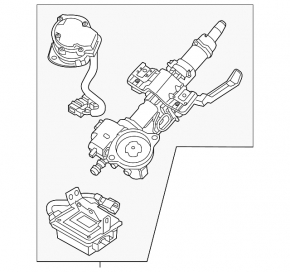 Turnkey steering column with electric power steering for Kia Sportage 20-22