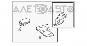Lexus ES350 10-12 Dark Wood Center Console Trim