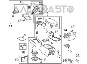 Lexus ES350 10-12 Dark Wood Center Console Trim