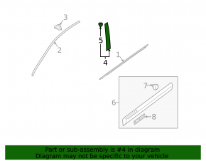 Subaru Outback 10-14 front left side door trim