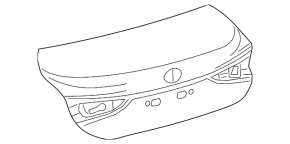 Lexus ES250 ES350 19-24 trunk lid with spoiler