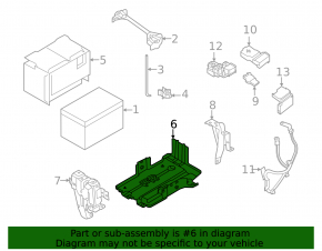 Nissan Murano 25-26 battery tray
