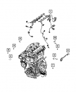 Wiring for diffuser radiator shroud Jeep Cherokee KL 14-20 2.4 for 1 engine