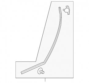 Acura TLX 15 rear right door seal - lower