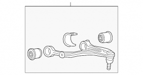 Upper control arm, front left, Cadillac Escalade 21-25